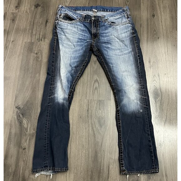 True Religion Jeans Straight Big T No Flap Size 39 (tag 38) Blue